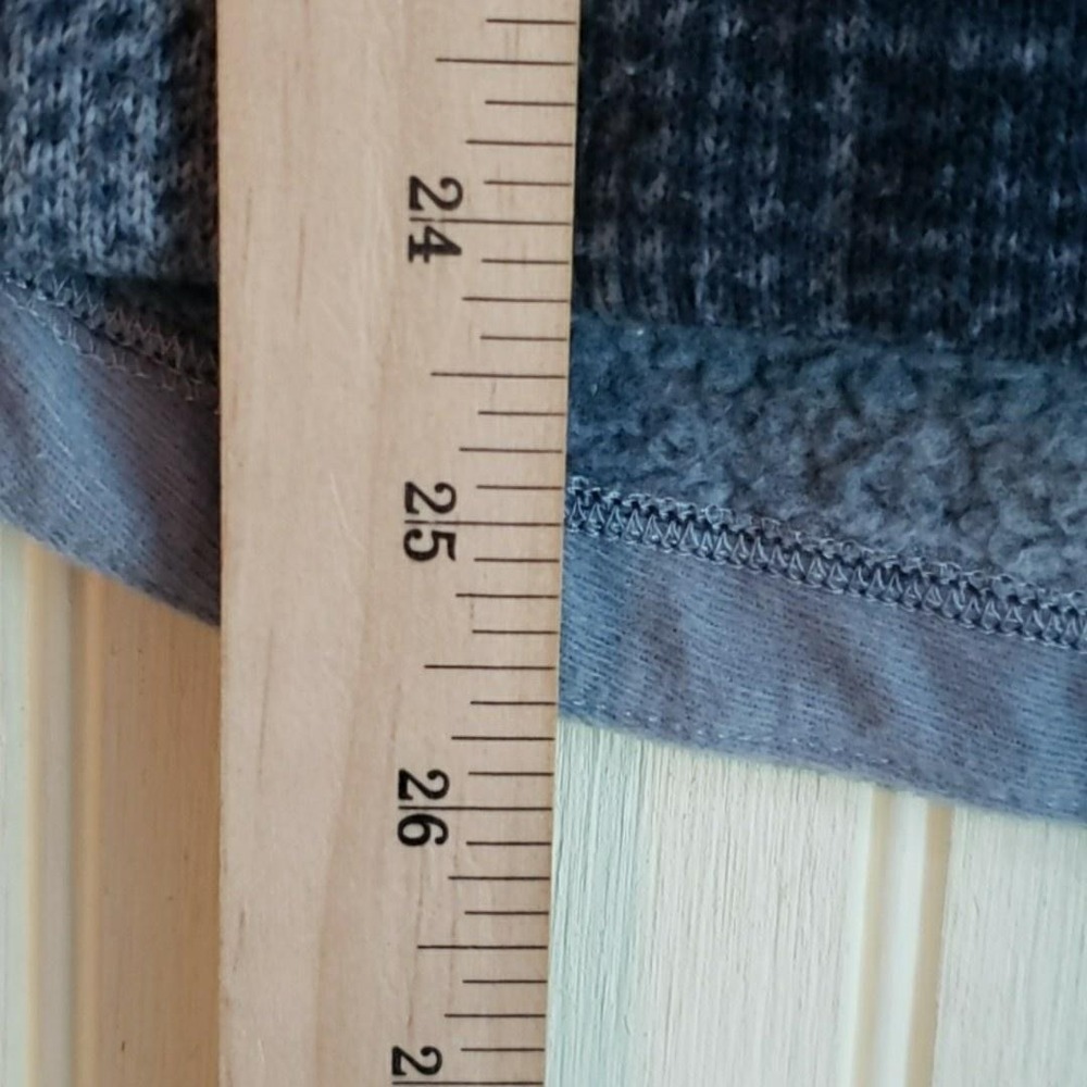 The North Face Jacket Womens Medium Blue Plaid Fleece Hooded Toggle Pockets - Picture 8 of 8